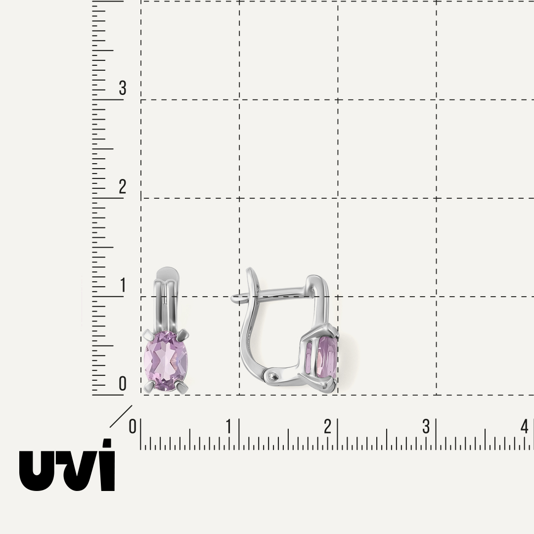 Серебряные серьги с аметистами