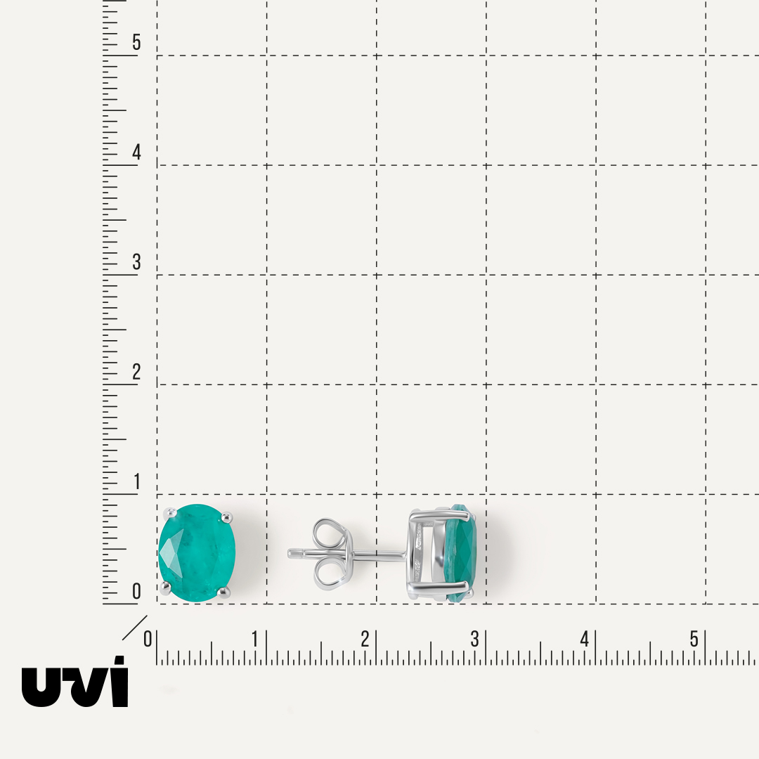Серебряные серьги-пусеты с алпанитами