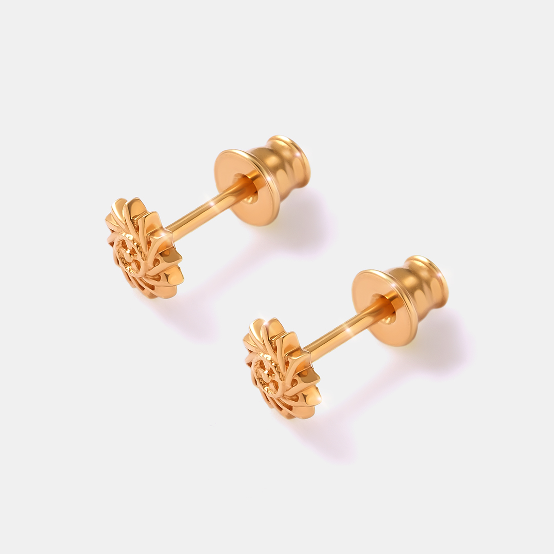 Серебряные серьги-пусеты "Эрцгамма"