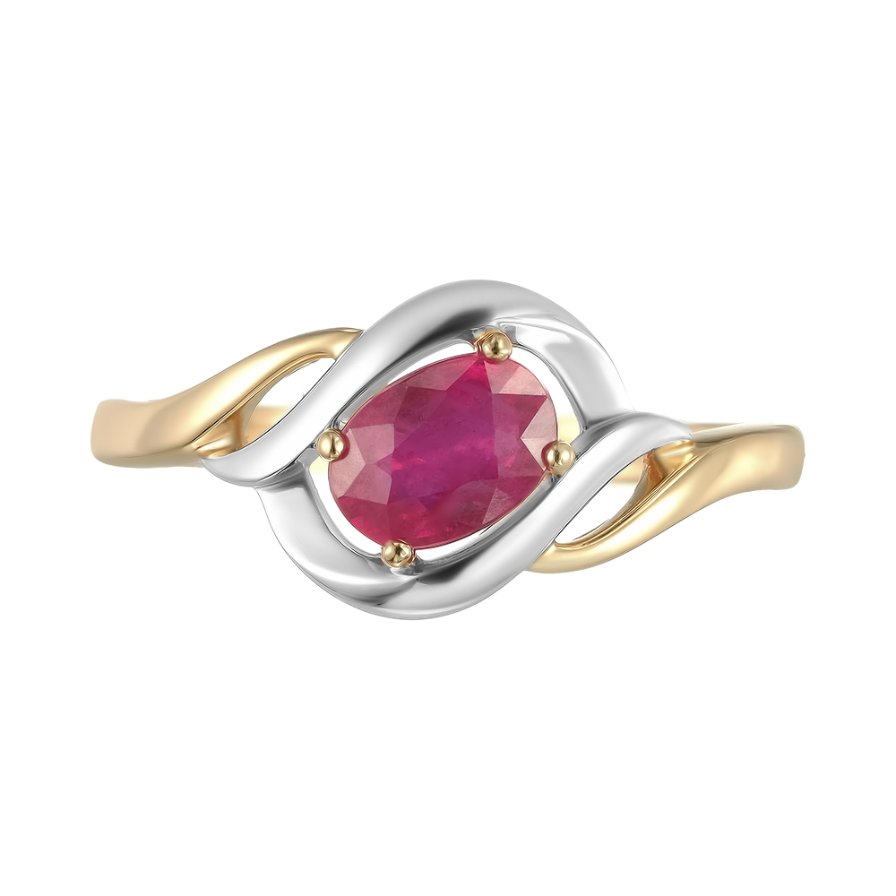 Серебряное кольцо 925 пробы; вставки 1 Рубин F/2 1,162;