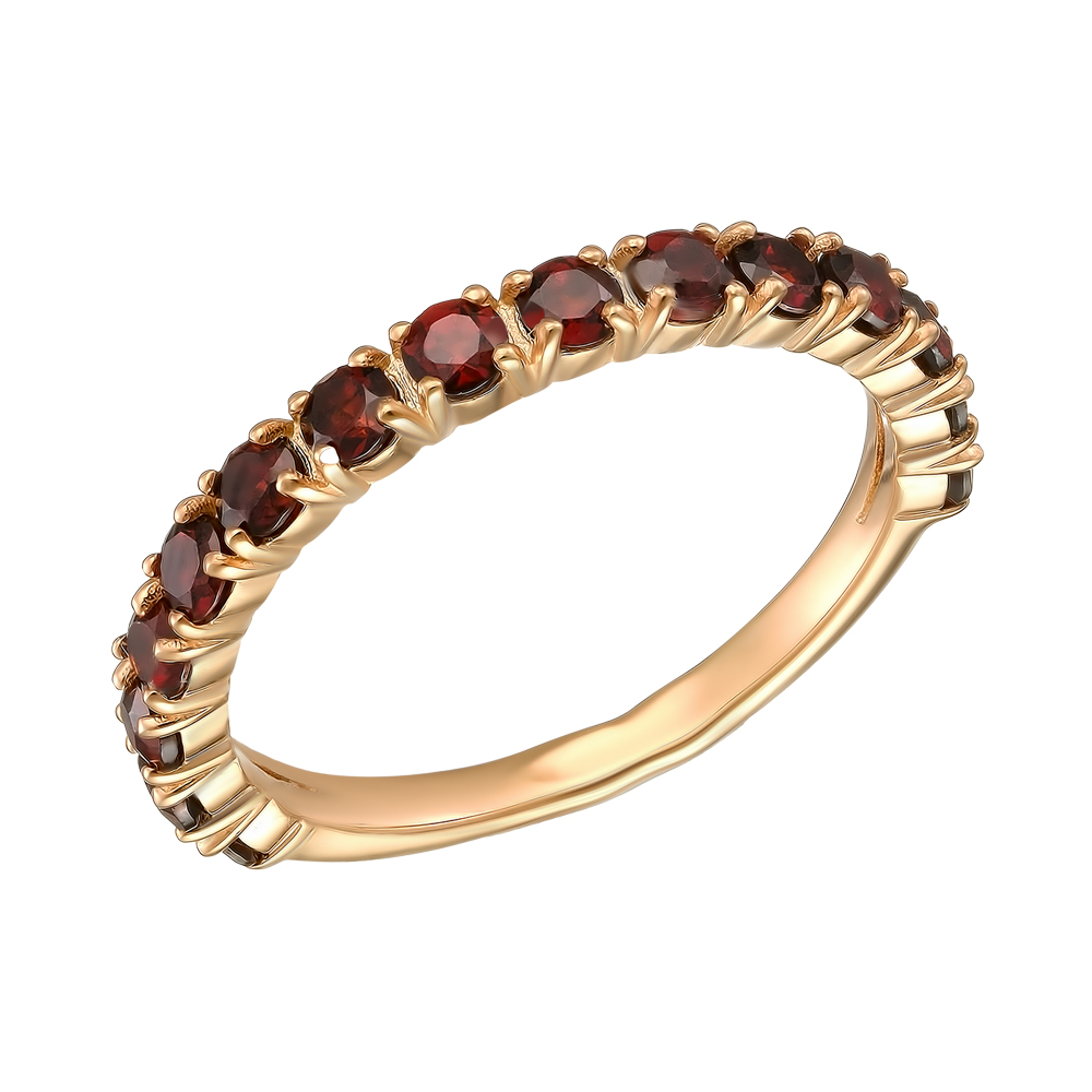 Серебряное кольцо 925 пробы; вставки 15 Гранат;