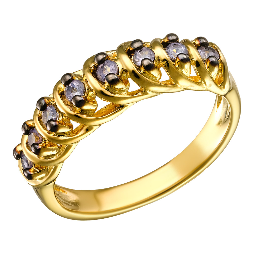 Серебряное кольцо с танзанитами