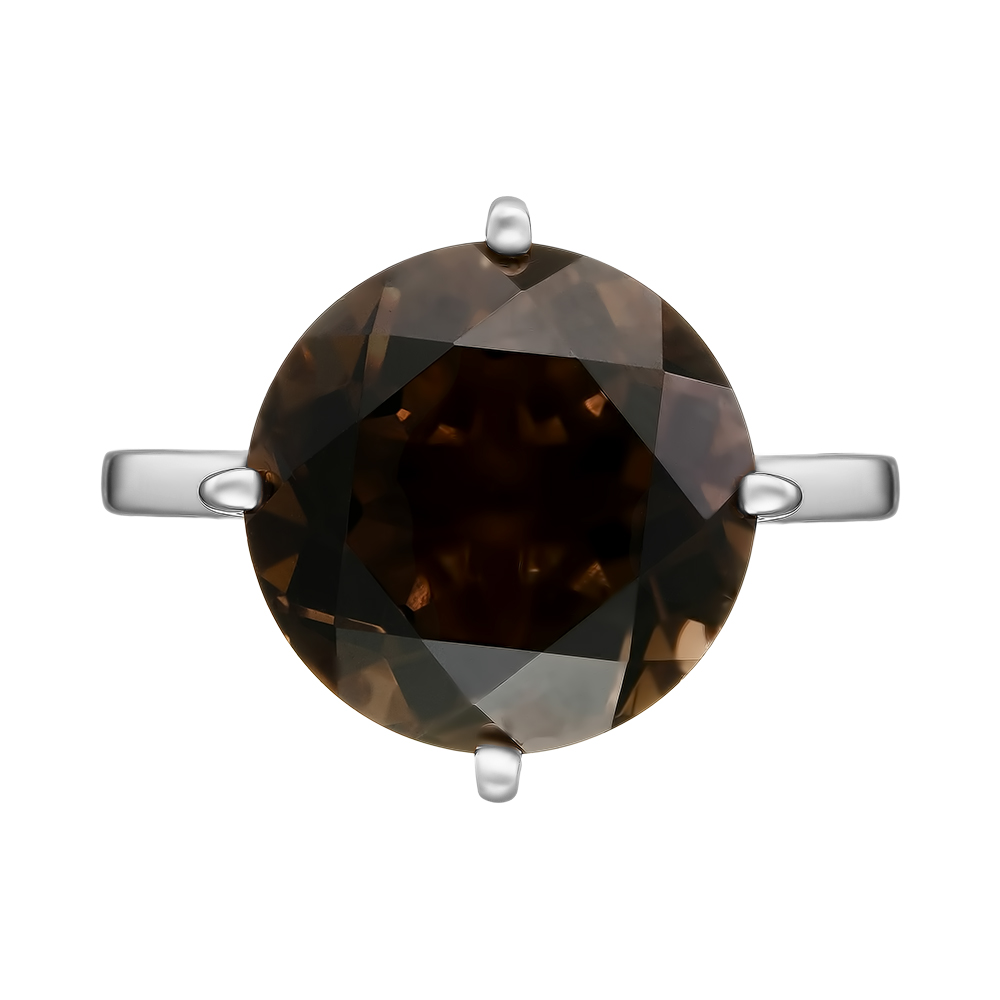 Серебряное кольцо 925 пробы; вставки 1 Раухтопаз;