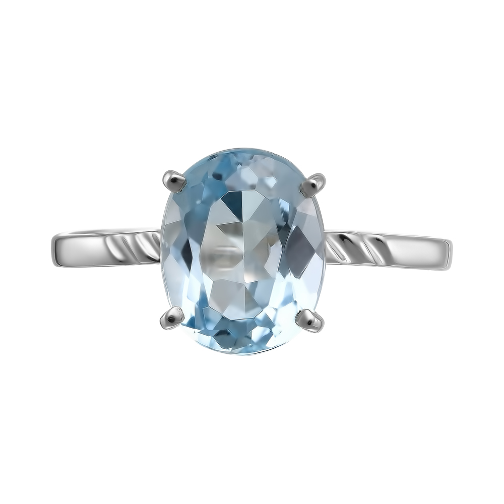 Серебряное кольцо 925 пробы; вставки 1 Топаз;