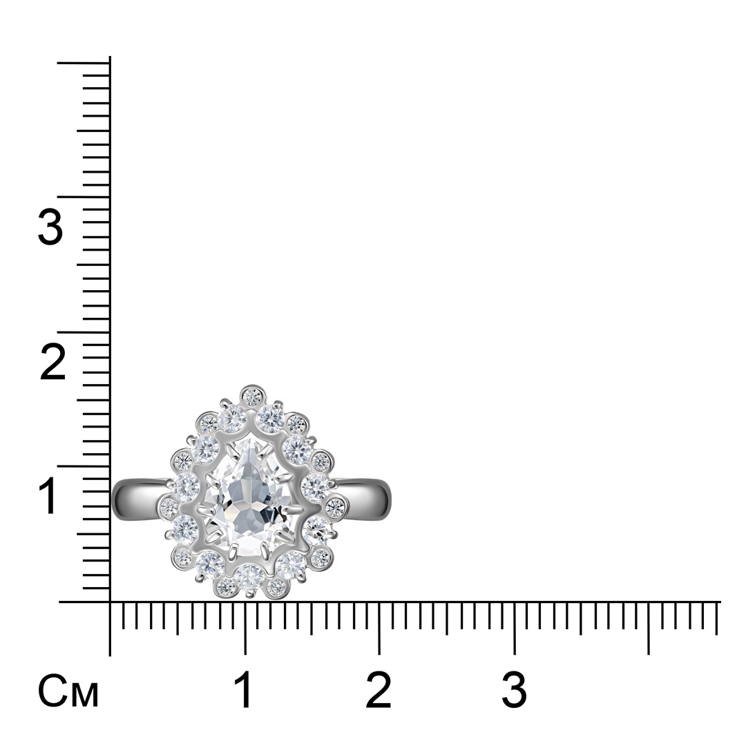 Серебряное кольцо с горным хрусталем