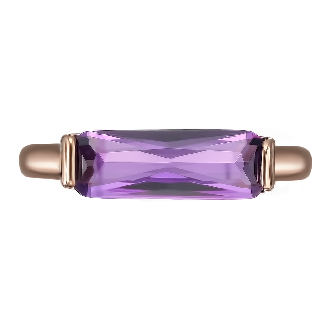 Серебряное кольцо 925 пробы; вставки 1 Аметист;