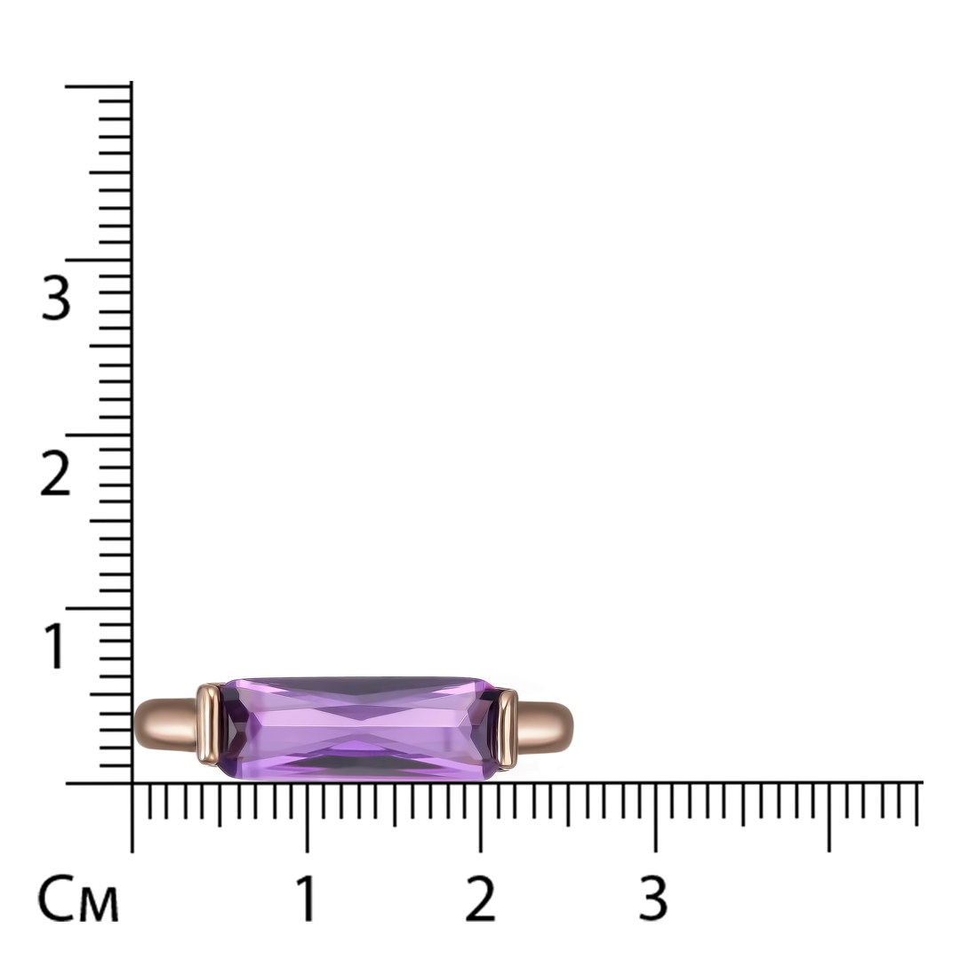 Серебряное кольцо 925 пробы; вставки 1 Аметист;