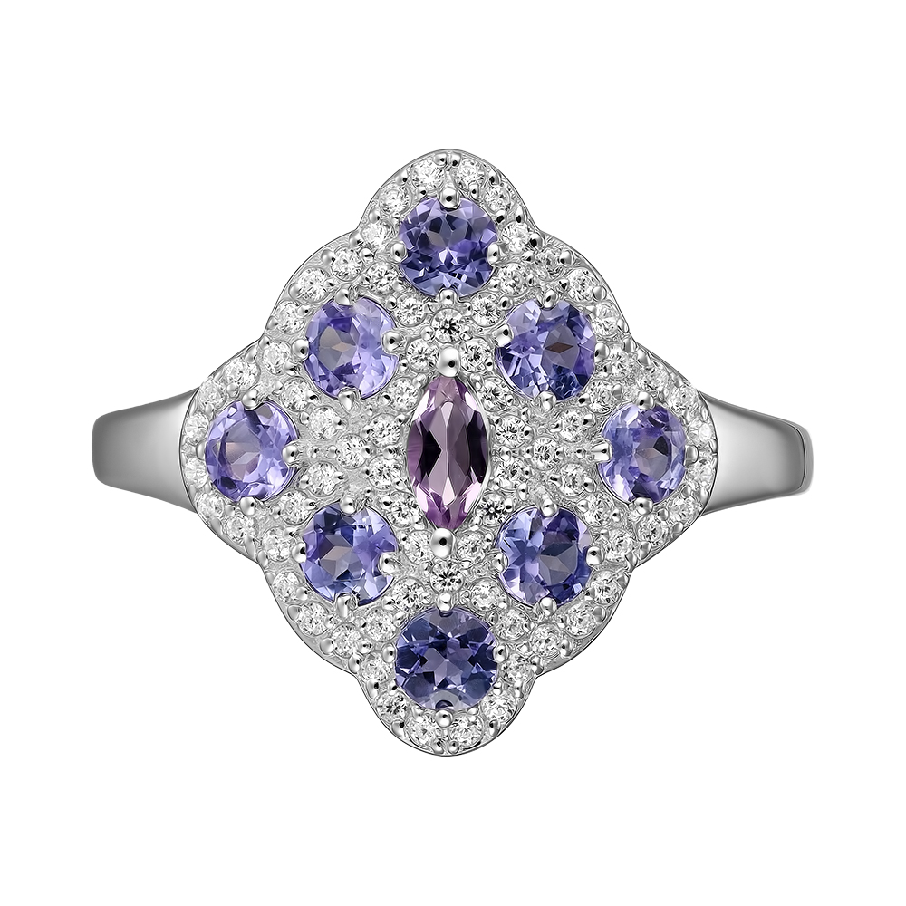 Серебряное кольцо с аметистом