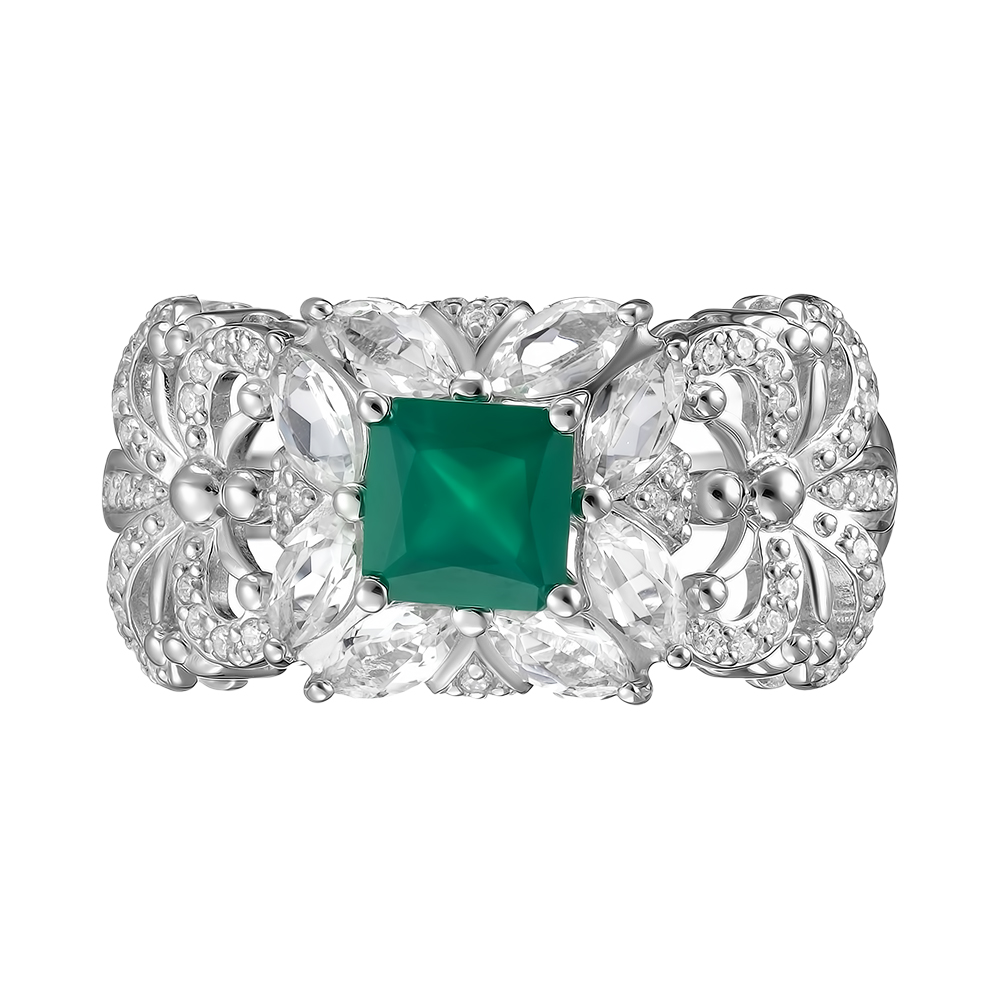 Серебряное кольцо с агатом