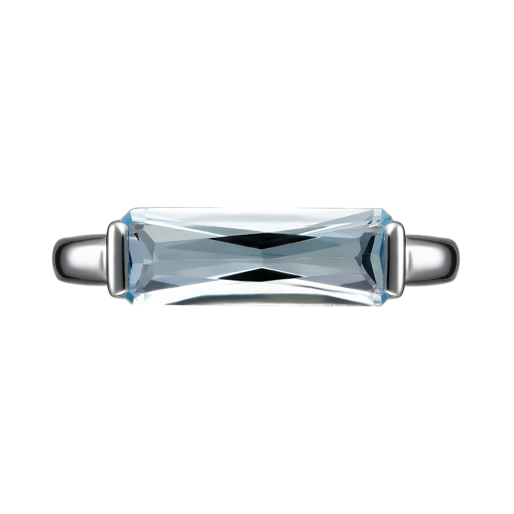 Серебряное кольцо 925 пробы; вставки 1 Топаз;