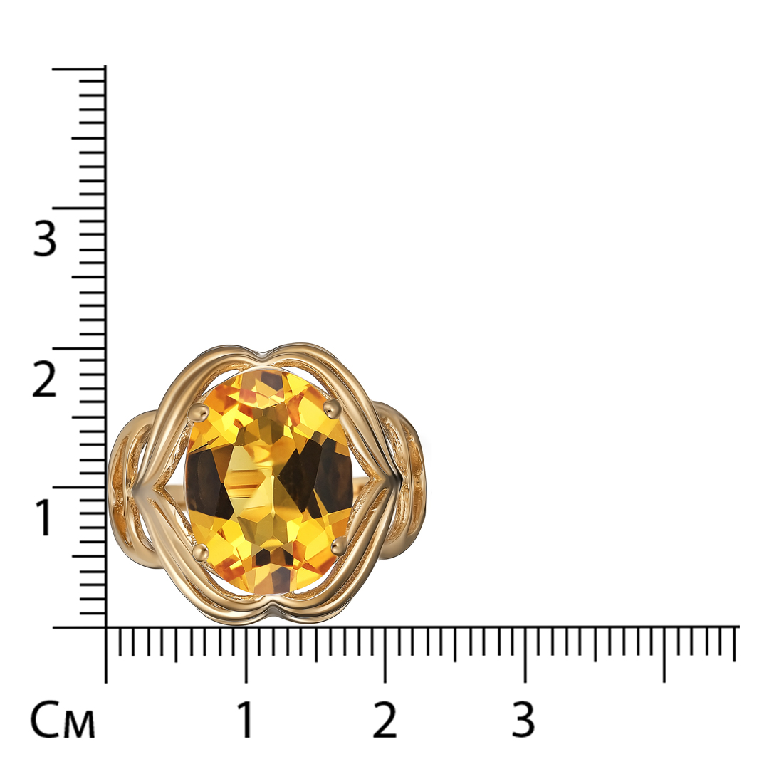 Серебряное кольцо с цитрином