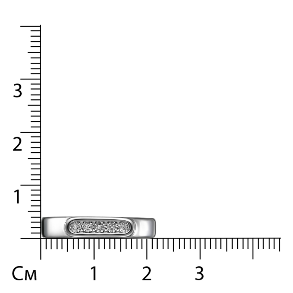 Серебряное кольцо с бриллиантами