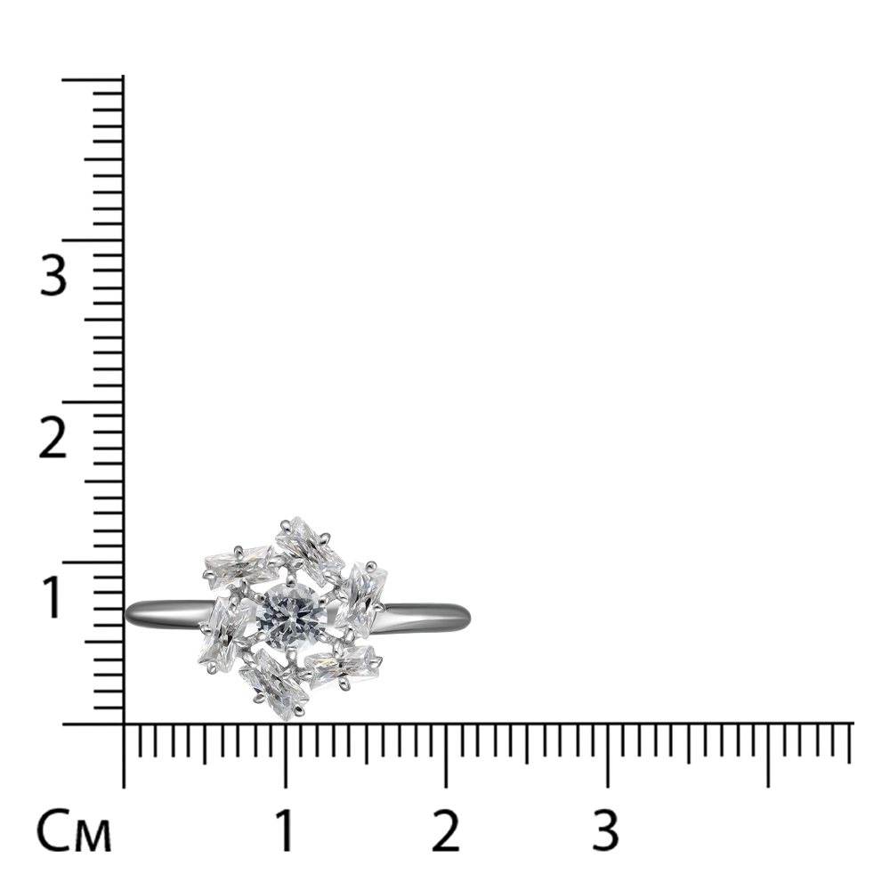 Серебряное кольцо с фианитами