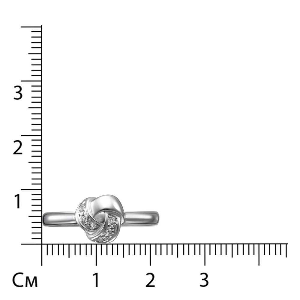 Серебряное кольцо 925 пробы; вставки 8 Фианит бесцв.;