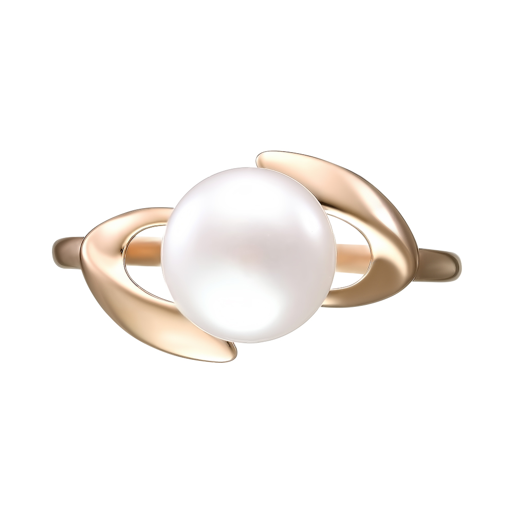 Серебряное кольцо 925 пробы; вставки 1 Жемчуг преснов. культ. бел.;