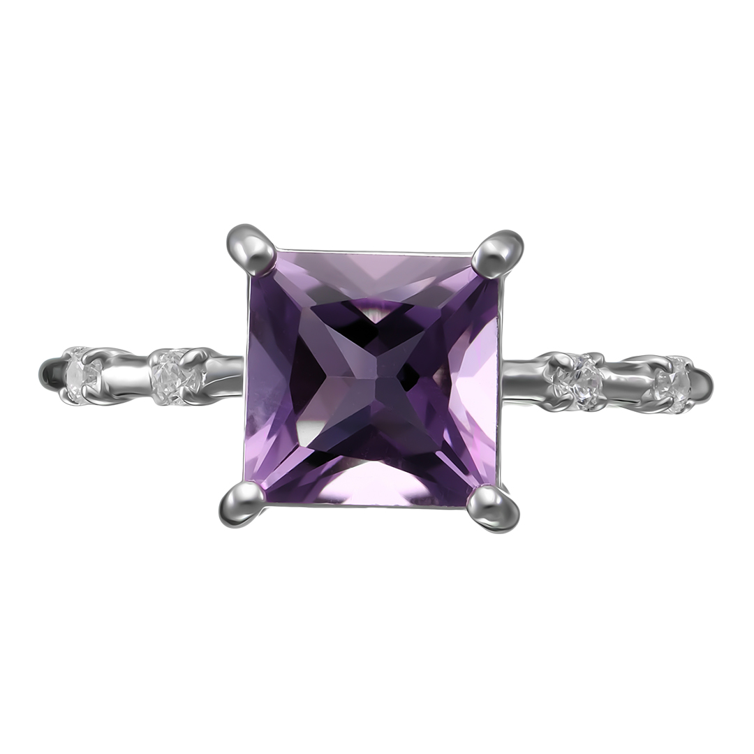 Серебряное кольцо с аметистом