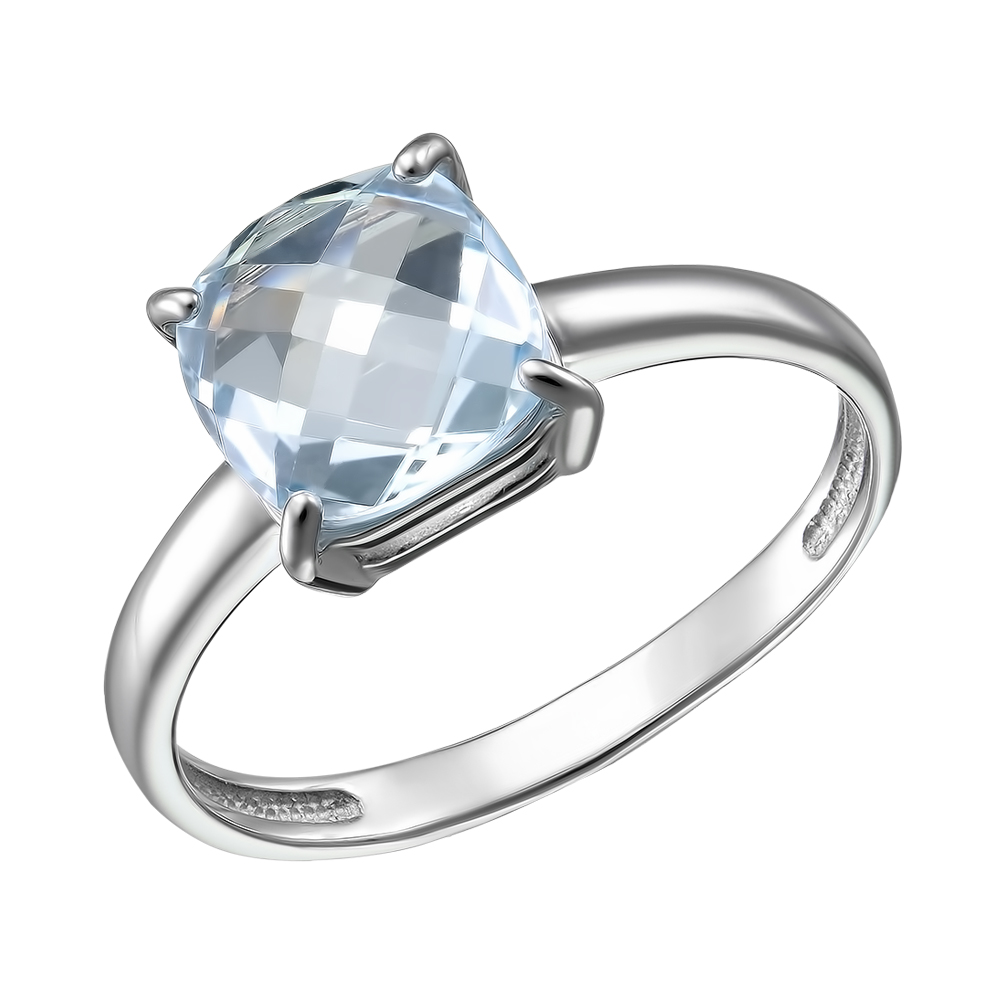 Серебряное кольцо 925 пробы; вставки 1 Топаз;