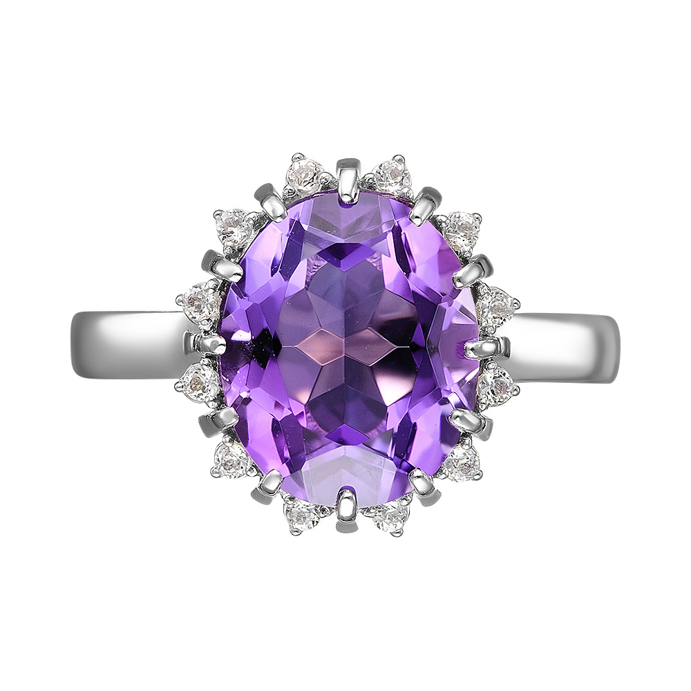 Серебряное кольцо с аметистом