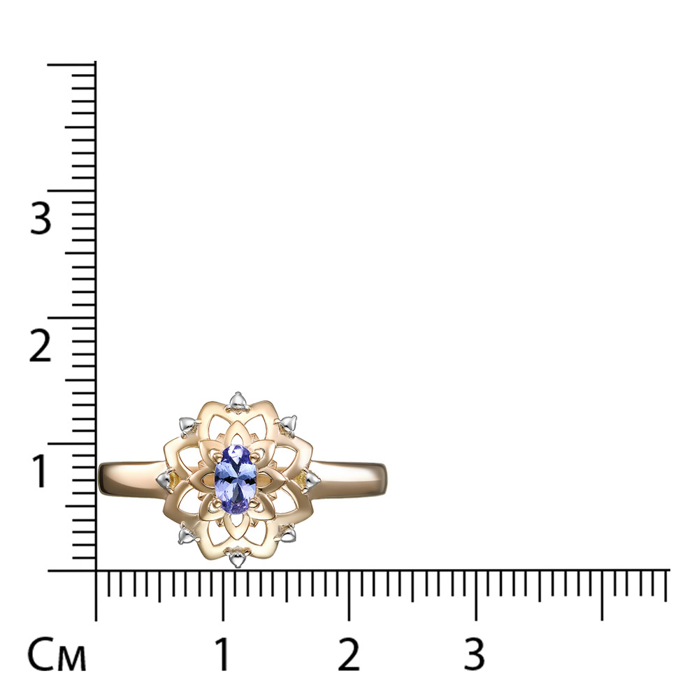 Серебряное кольцо с танзанитом