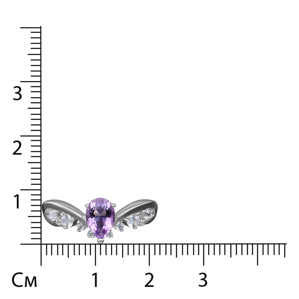 Серебряное кольцо с аметистом
