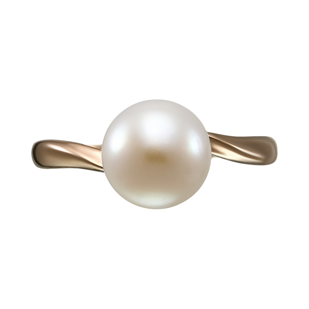 Серебряное кольцо 925 пробы; вставки 1 Жемчуг преснов.культ.белый;