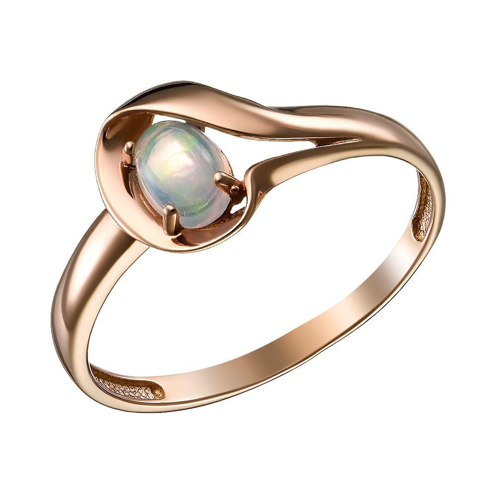 Серебряное кольцо 925 пробы; вставки 1 Опал белый;