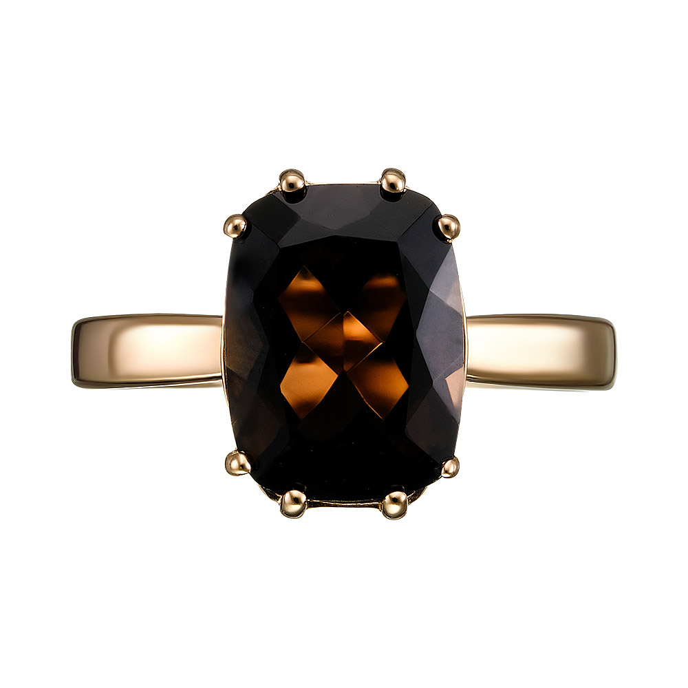 Серебряное кольцо 925 пробы; вставки 1 Раухтопаз;