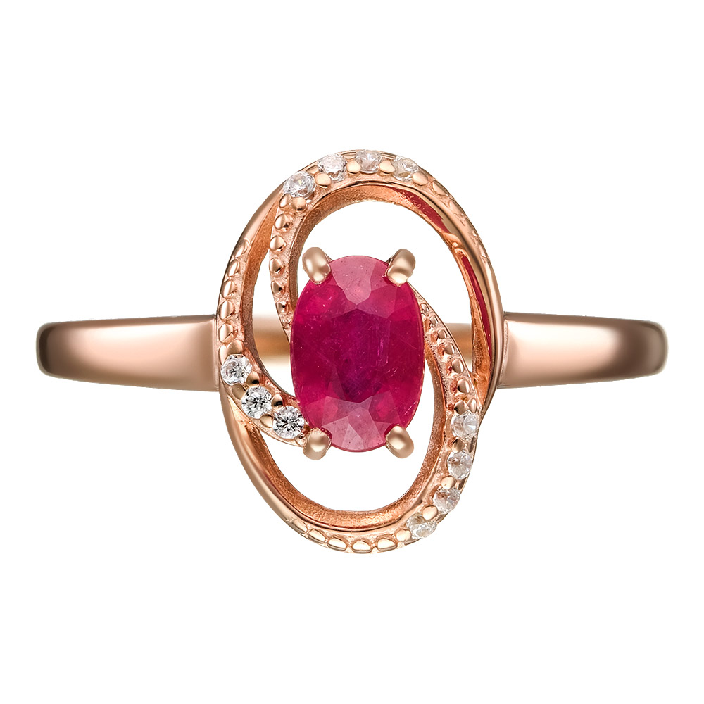 Серебряное кольцо с рубином