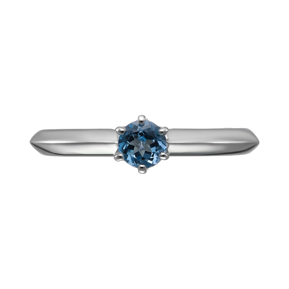 Серебряное кольцо с топазом swiss