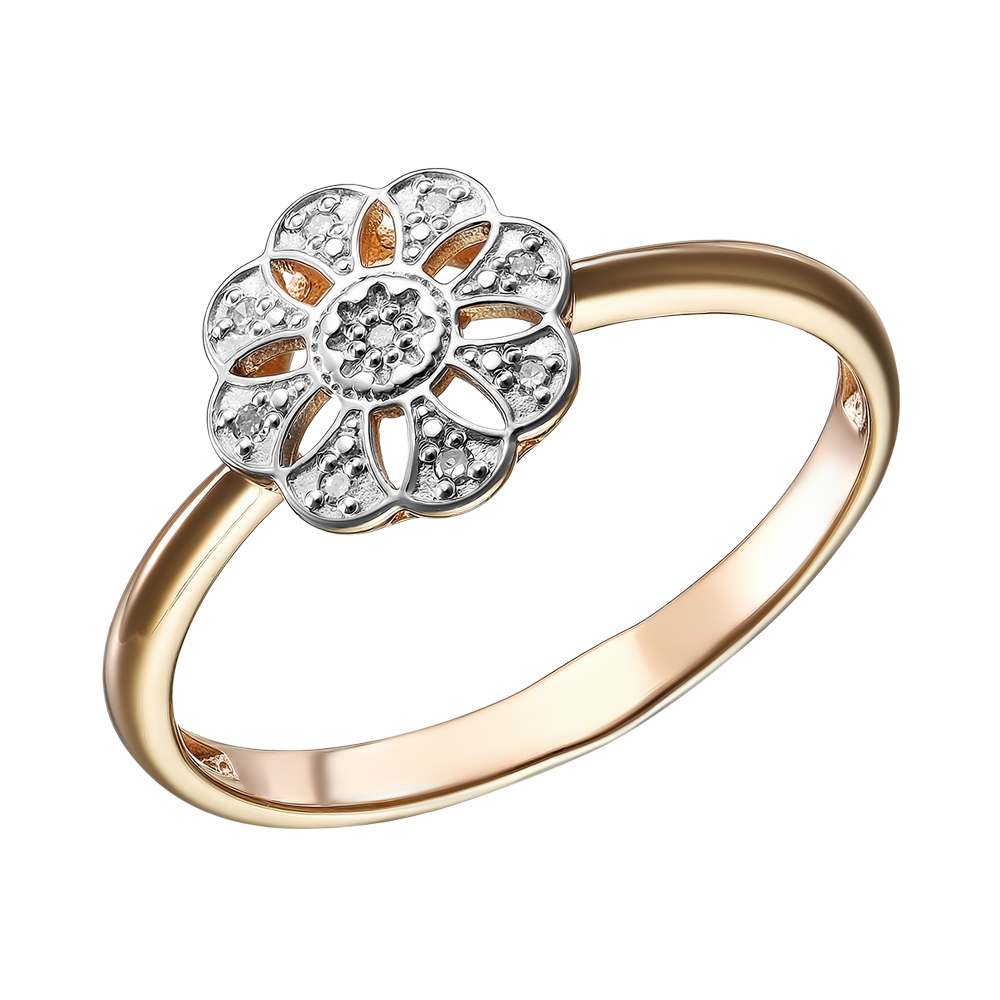 Серебряное кольцо 925 пробы; вставки 9 Бр.Кр-17 3/4А 0,04;