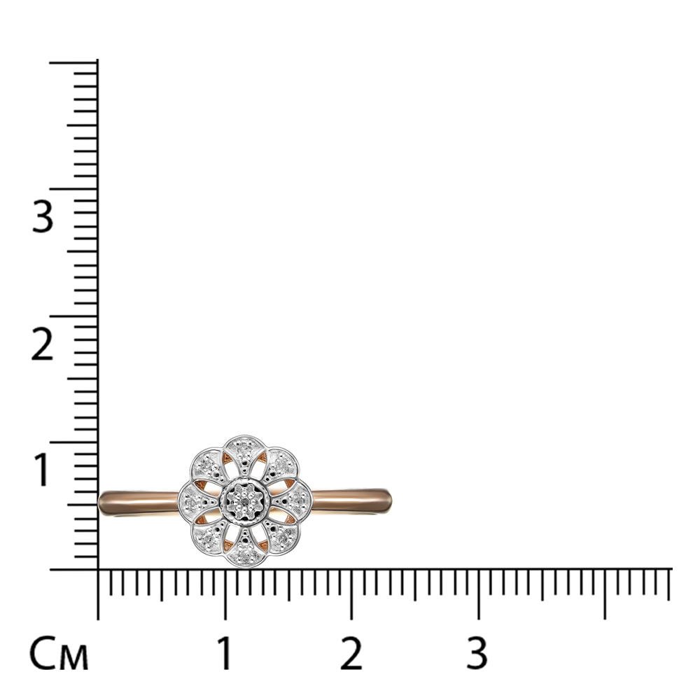Серебряное кольцо 925 пробы; вставки 9 Бр.Кр-17 3/4А 0,04;