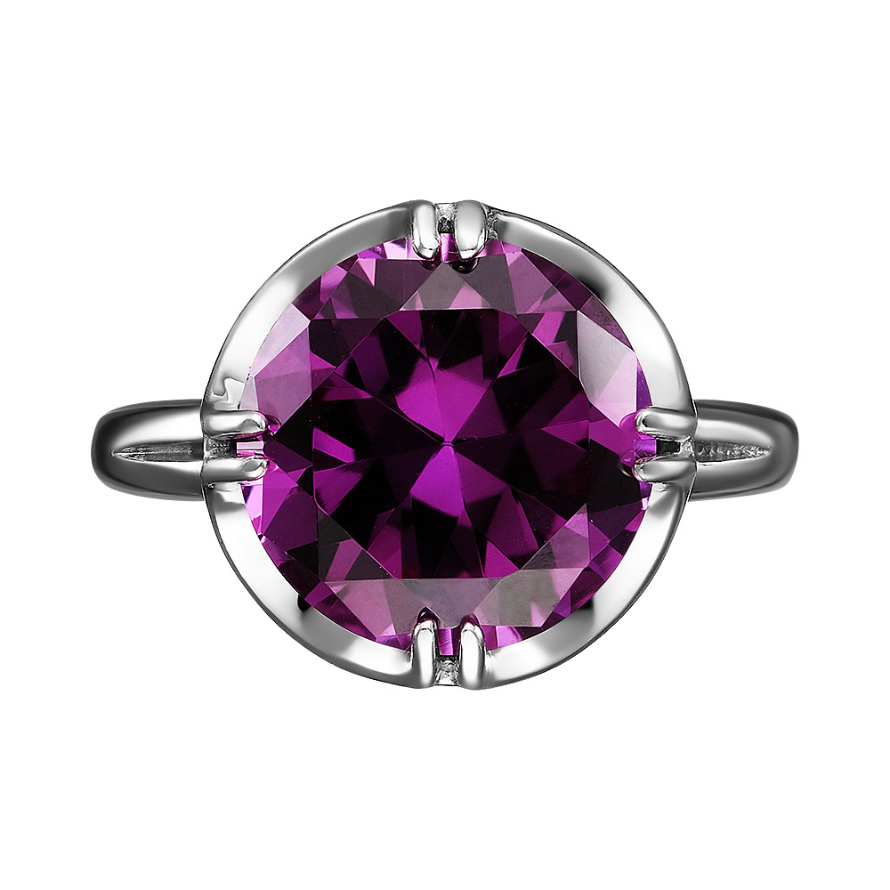 Серебряное кольцо с корундом