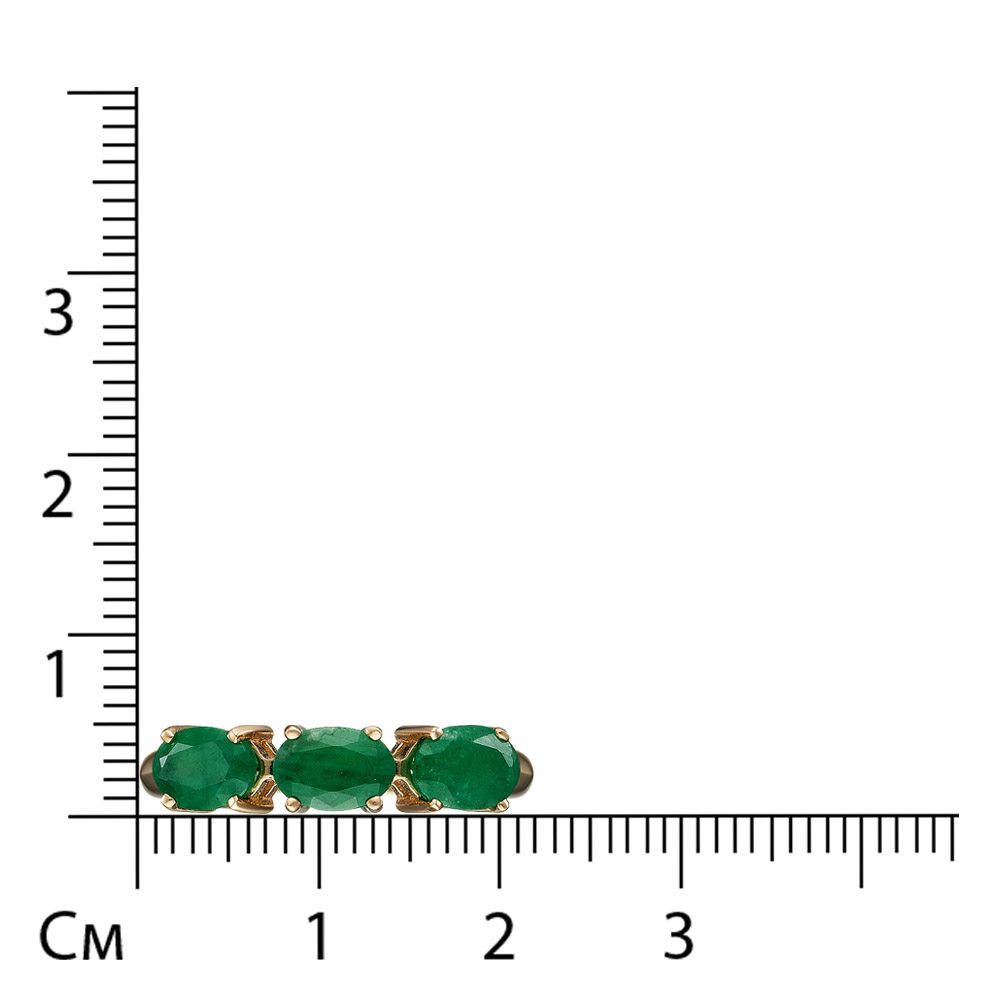 Кольцо из золота с изумрудами
