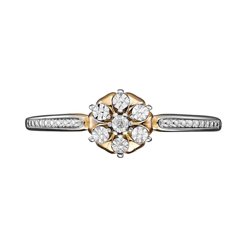 Серебряное кольцо с бриллиантом