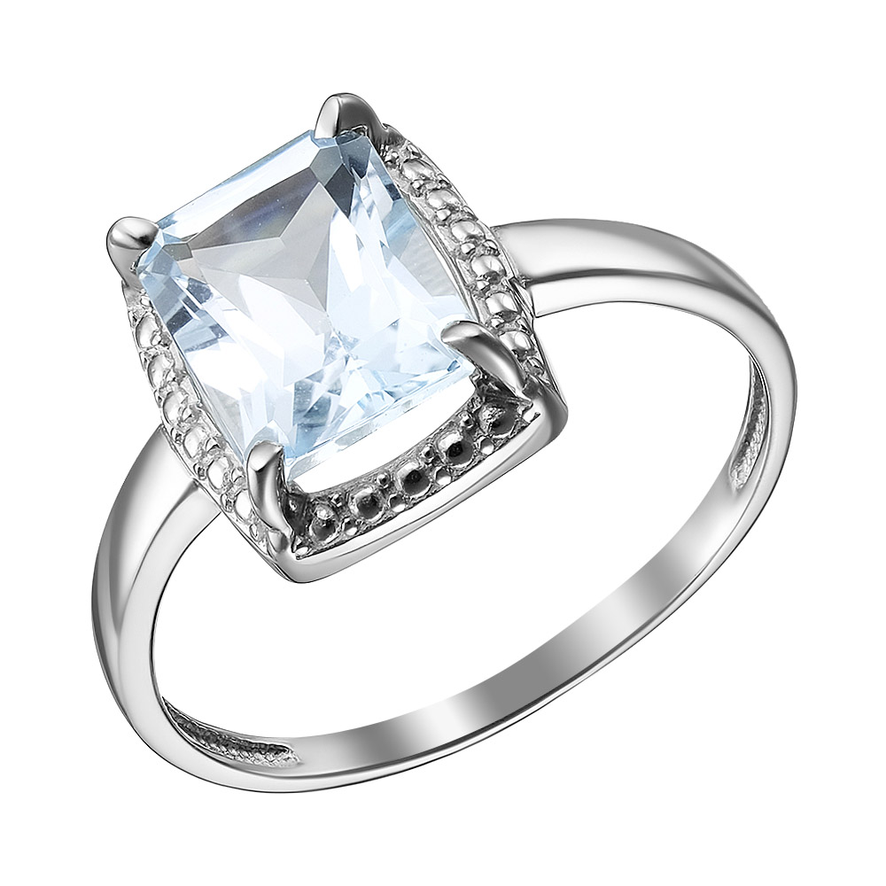Серебряное кольцо 925 пробы; вставки 1 Топаз;