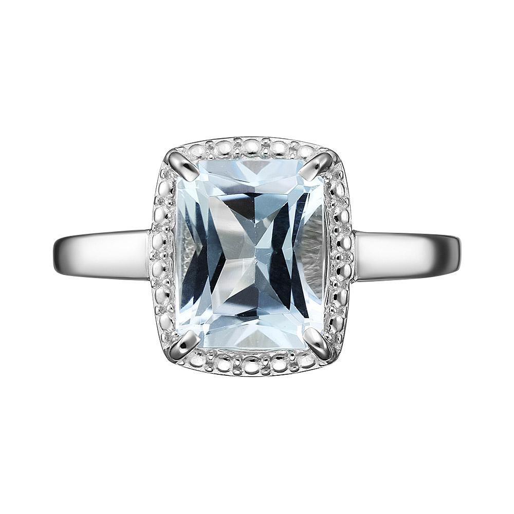 Серебряное кольцо 925 пробы; вставки 1 Топаз;