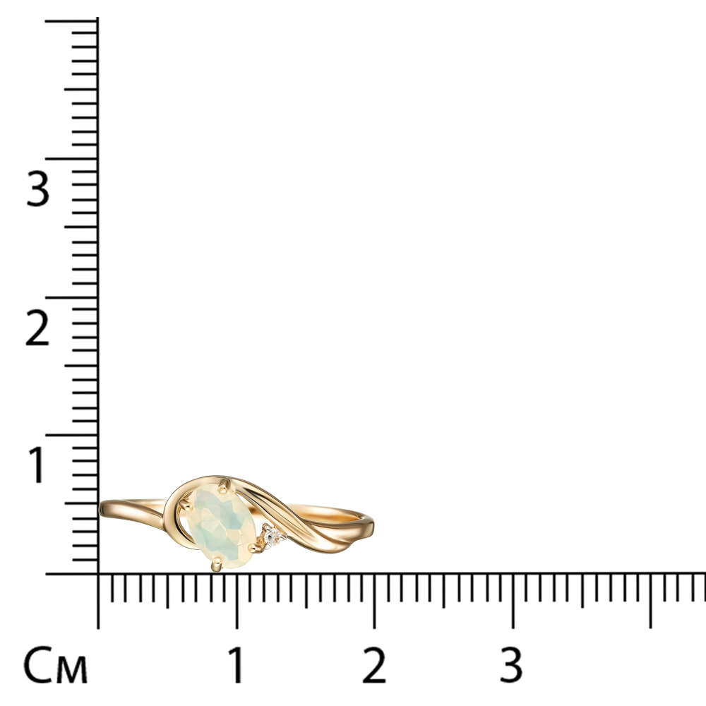 Кольцо из золота с опалом