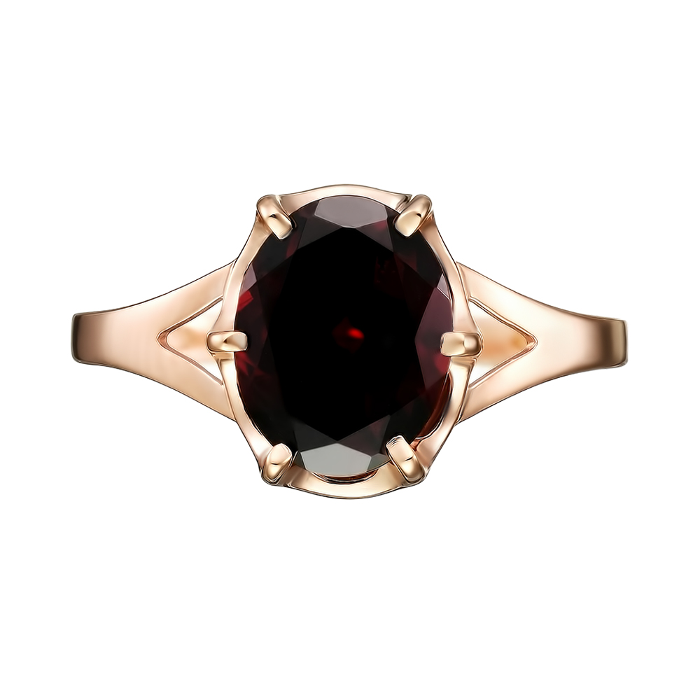 Серебряное кольцо 925 пробы; вставки 1 Гранат;