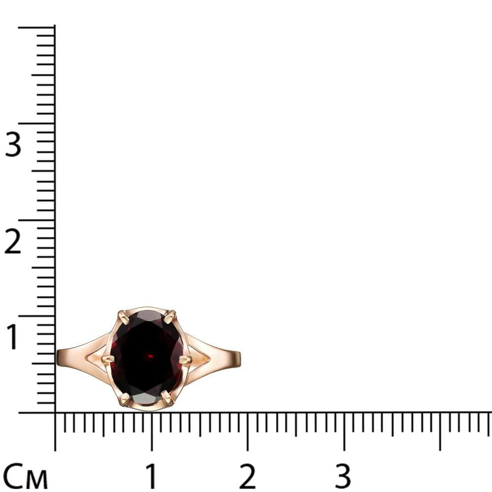 Серебряное кольцо 925 пробы; вставки 1 Гранат;