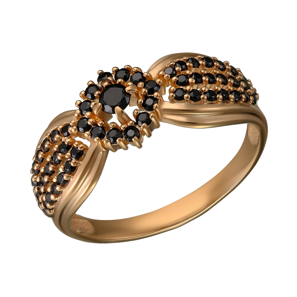 Серебряное кольцо 925 пробы; вставки 55 Шпинель черн.;