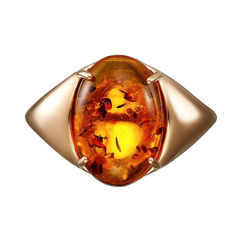Серебряное кольцо 925 пробы; вставки 1 Янтарь пресс.;