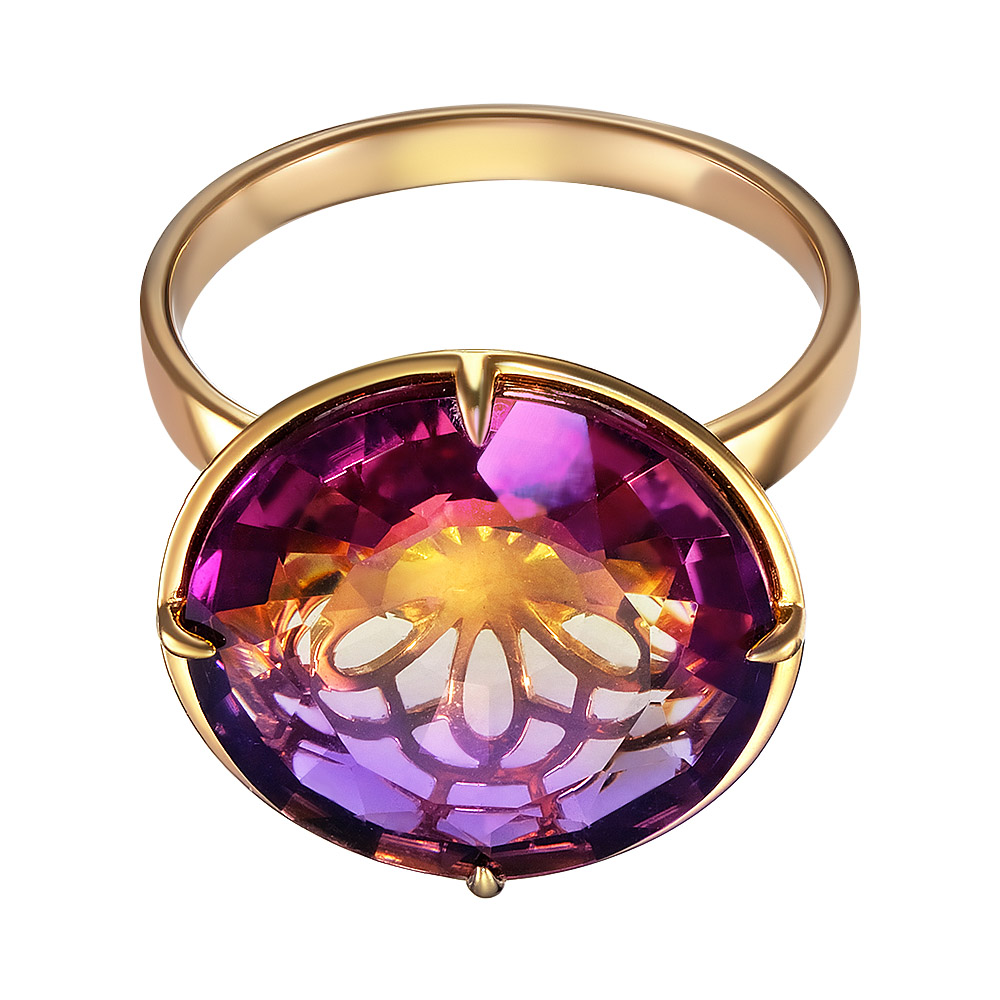 Серебряное кольцо с аметрином