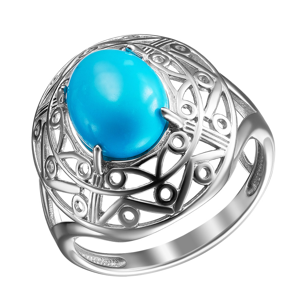 Серебряное кольцо 925 пробы; вставки 1 Бирюза Армения;