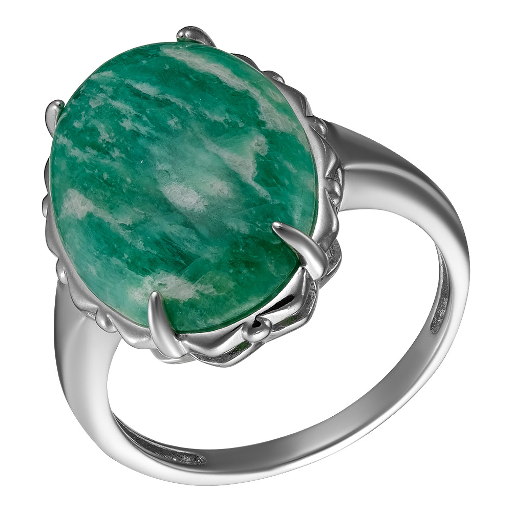 Серебряное кольцо 925 пробы; вставки 1 Амазонит;