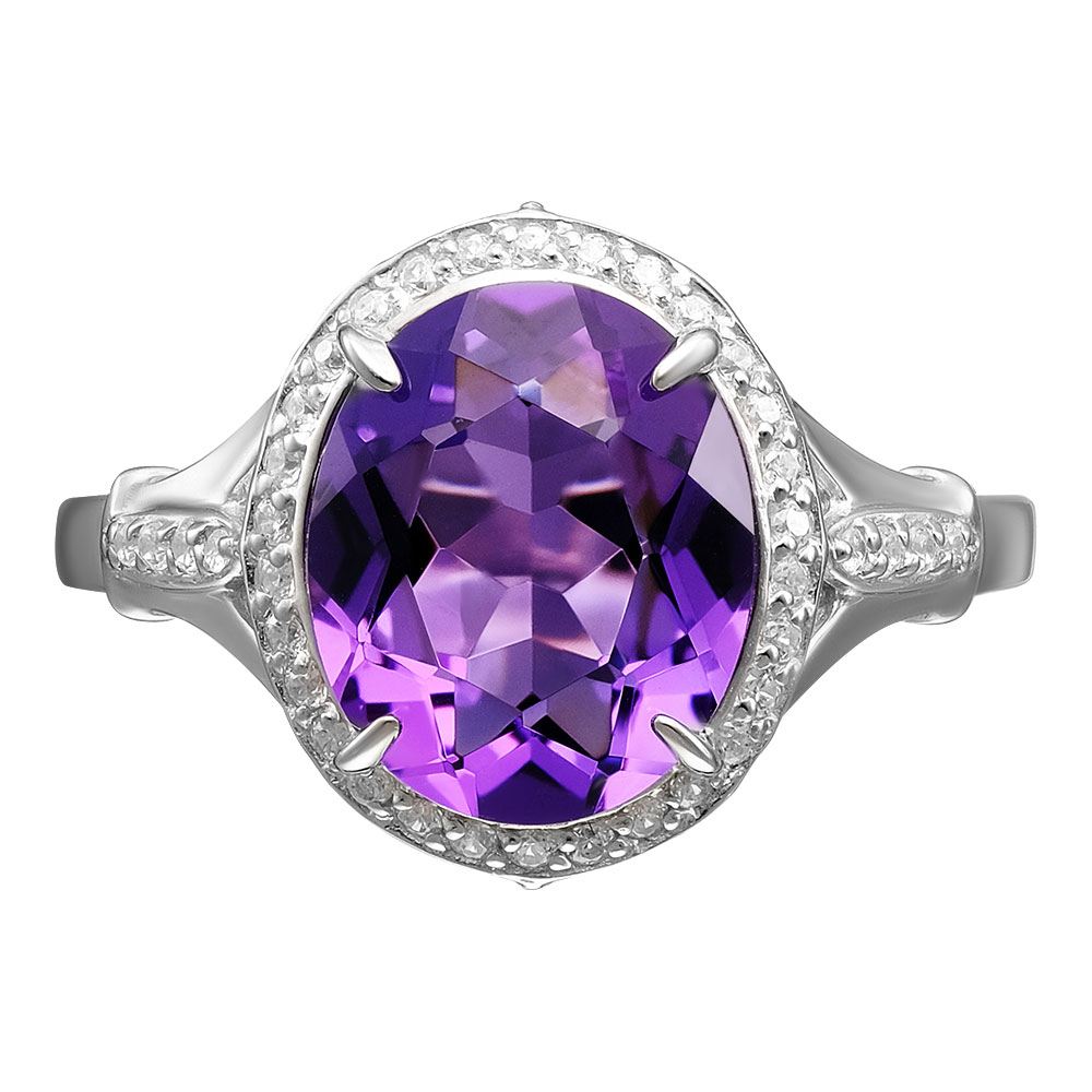 Серебряное кольцо с аметистом