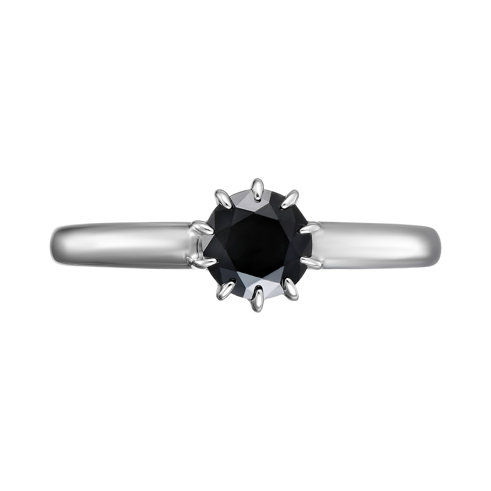 Серебряное кольцо 925 пробы; вставки 1 Шпинель черн.;