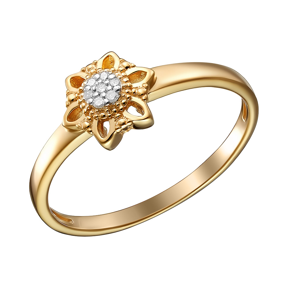Серебряное кольцо 925 пробы; вставки 7 Бр.Кр-17 2/3А 0,035;