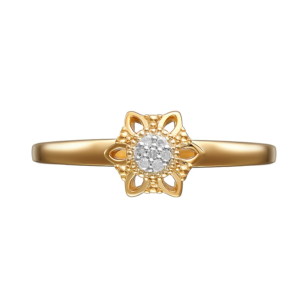 Серебряное кольцо 925 пробы; вставки 7 Бр.Кр-17 2/3А 0,035;