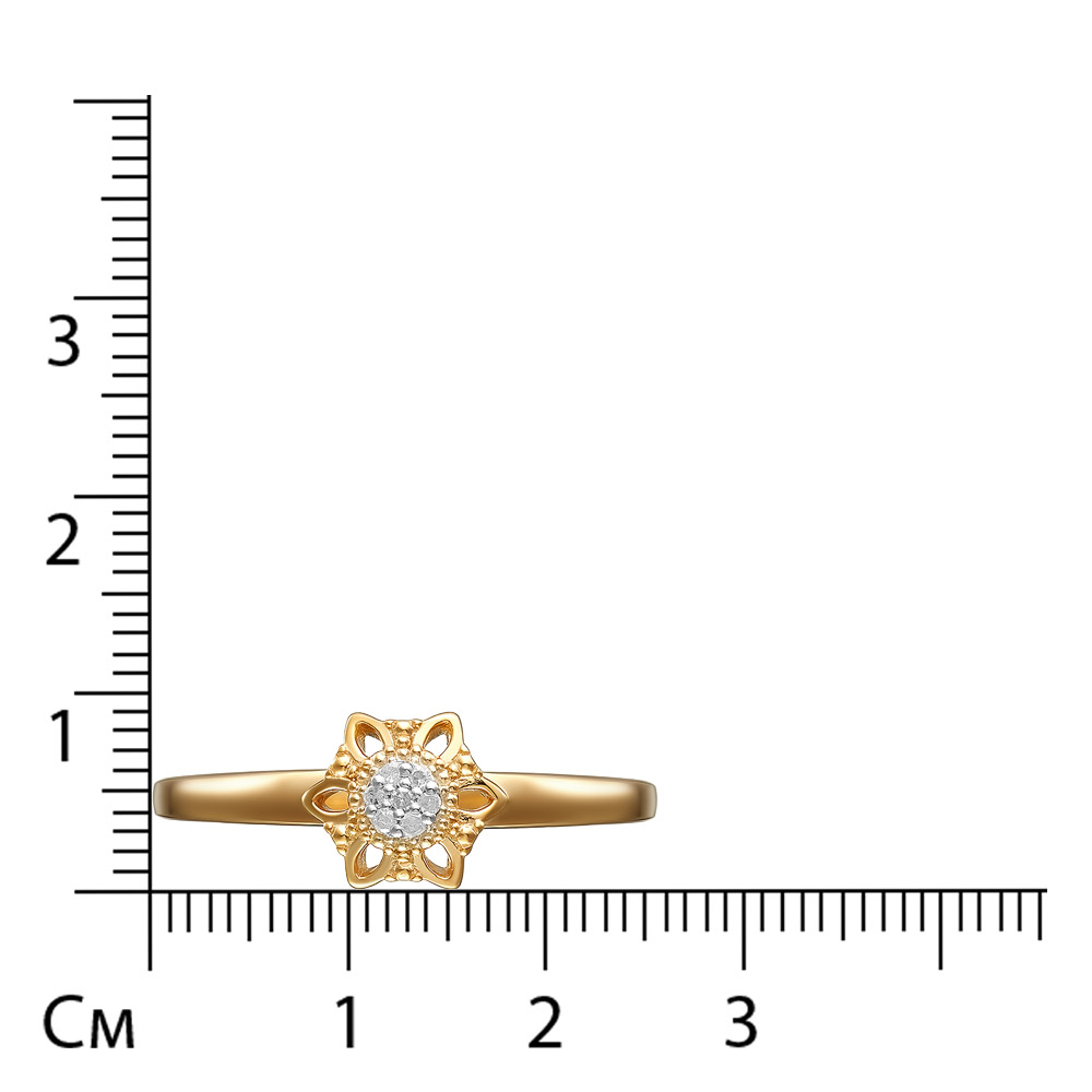 Серебряное кольцо 925 пробы; вставки 7 Бр.Кр-17 2/3А 0,035;