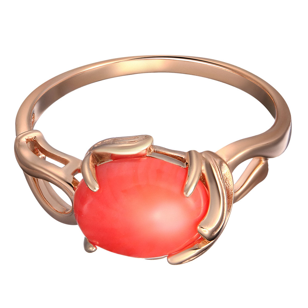 Серебряное кольцо с кораллом